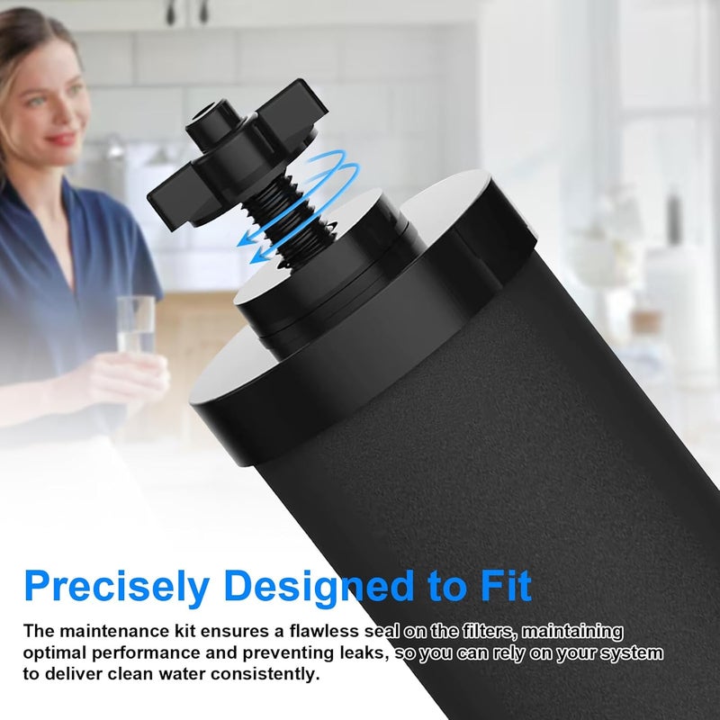 IFERLA Replacement Kit for Berkey Water Filter System Elements - 4 Wing Nuts, 4 Washers & 4 Silicone Blocking Plugs Compatible with Berkey, Gravity Filter System Elements and Black Activated Carbon Filters - Image 4